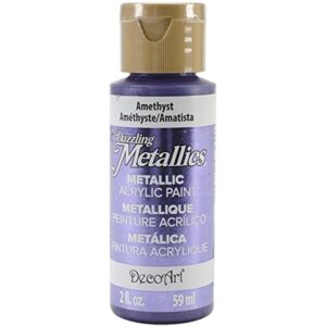 decoart da321-3 dazzling metallics paint, 2-ounce, amethyst