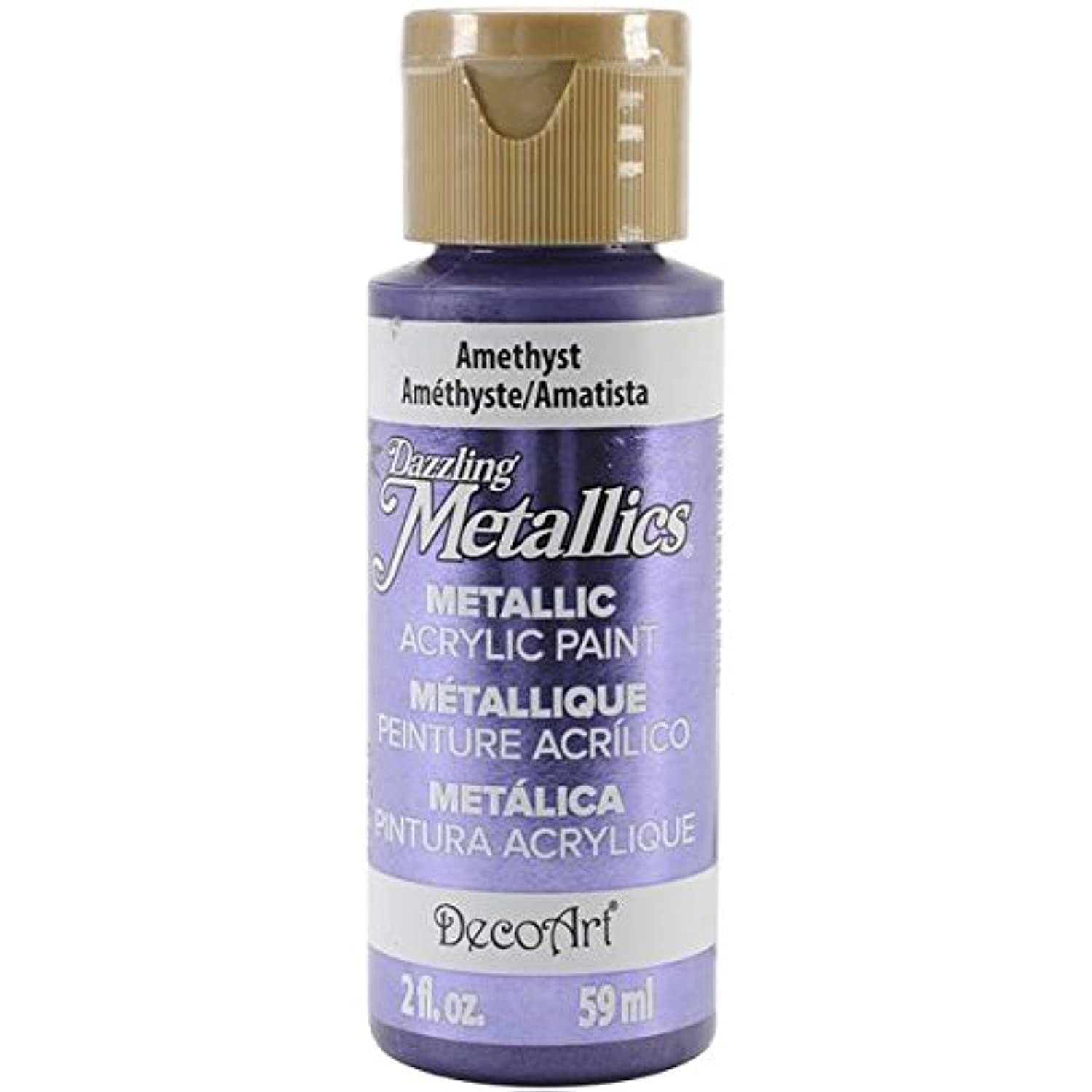 DecoArt DA321-3 Dazzling Metallics Paint, 2-Ounce, Amethyst