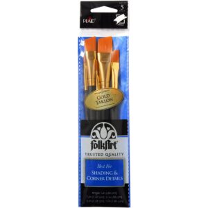 plaid angle brush set, 44277 (5-piece), blue, large