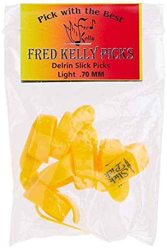 Fred Kelly Picks D2-L-8 Delrin Slick Light Guitar Pick (Pack of 8)