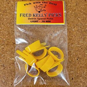 Fred Kelly Picks D3-L-8 Delrin Speed Light Guitar Pick,yellow