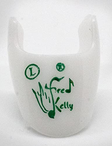 Fred Kelly Picks D7FF-L-3 Delrin Freedom Finger Pick Large Guitar Pick, White (Pack of 3)