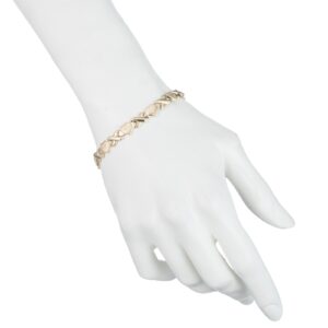 Floreo 10k Yellow Gold Stampato Xoxo X & Heart Chain Bracelet, 8 Inch