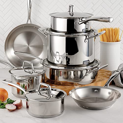 Tramontina Cookware Set Stainless Steel Tri-Ply Base, 80101/203DS