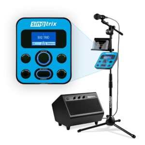 singtrix portable karaoke machine on shark tank, kids & adults, all-in-one karaoke system, 350+voice effects & autotuning, pa speaker, party bundle, karaoke microphone, use free youtube karaoke songs