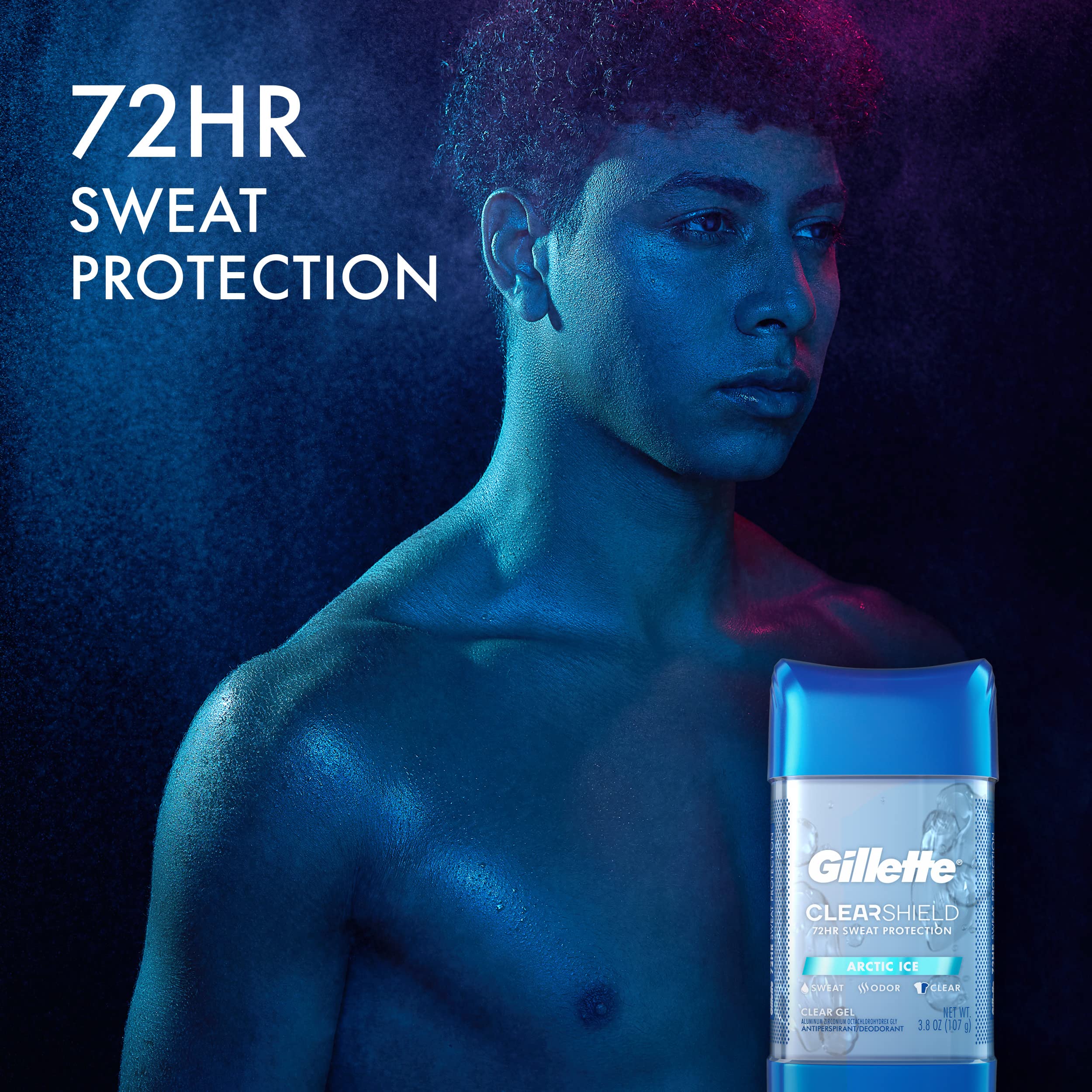 Gillette Antiperspirant and Deodorant for Men, Clear Gel, Artic Ice, 3.8oz