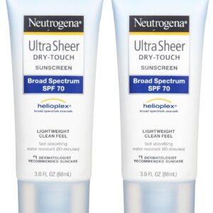 Neutrogena Ultra Sheer Broad Spectrum Sunscreen SPF 70 - 3 oz - 2 pk