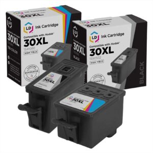 LD Products Compatible Ink Cartridge Replacements for Kodak 30XL High Yield (1 Black, 1 Color, 2-Pack) for ESP 1.2, ESP 3.2, ESP C110, ESP C310, ESP C315, Hero 2.2, Hero 3.1, Hero 4.2, Hero 5.1