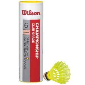 wilson championship badminton shuttlecocks 79 (very fast speed), yellow, one size, 6 pack