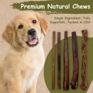 Top Dog Chews - 12 Inch Bully Sticks, 100% Natural Beef, Free Range, Grass Fed, High Protein, Supports Dental Health & Easily Digestible, Thick Dog Treat, 20 Pack