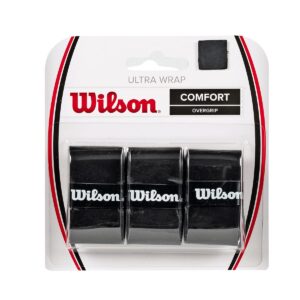 wilson sporting goods ultra wrap tennis overgrip (3-pack), black (wrz403000)