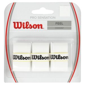 wilson pro overgrip sensation thin overgrip 3 pack in white