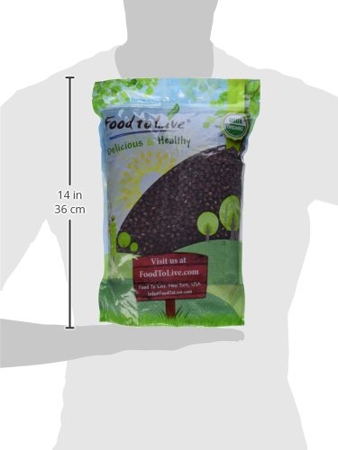 Food to Live Organic Adzuki Beans, 5 Pounds – Non-GMO, Sproutable, Whole Raw Dried Azuki Beans (Red Mung Beans), Vegan, Kosher, Bulk Organic Beans. Rich in Minerals, Dietary Fiber and Protein