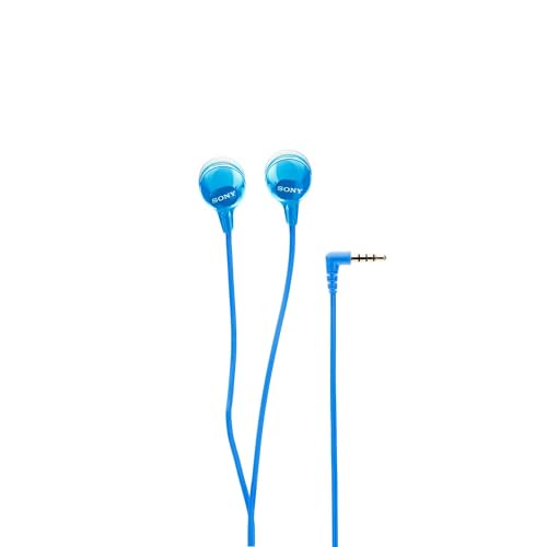 Sony MDREX15AP In-Ear Earbud Headphones with Mic, Blue