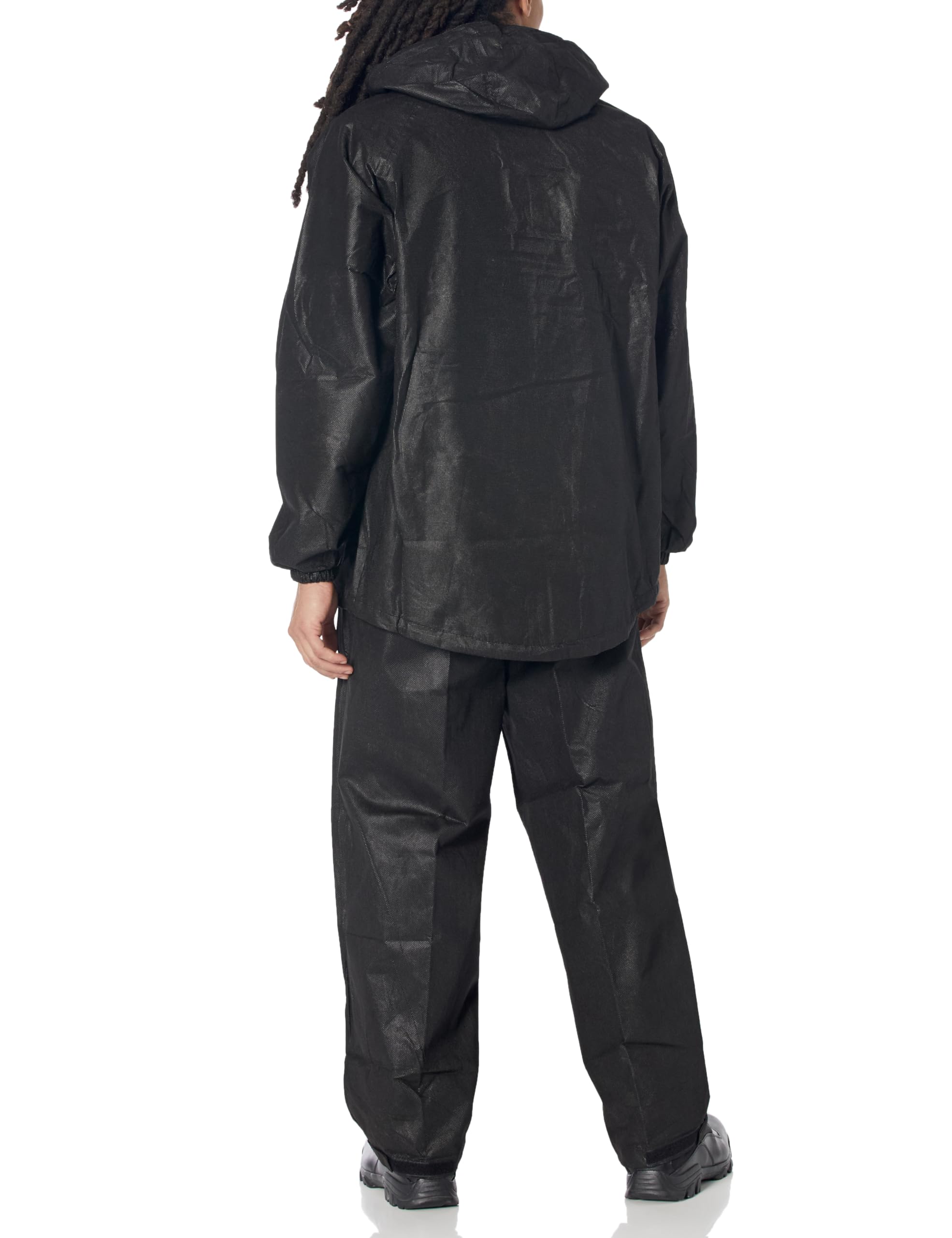 FROGG TOGGS Men's Standard Classic All-Sport Waterproof Breathable Rain Suit, Black Jacket/Black Pants, Medium