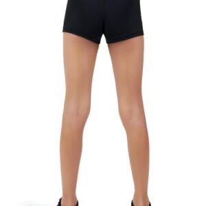 Capezio girls Team Basic Gusset athletic shorts, Black, 10 12 US