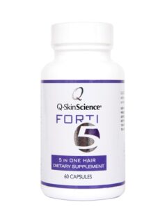 quintessence forti5 hair growth nutritional supplement and vitamins with 5 plus1 key substances, 1 month supply - 60 caps.