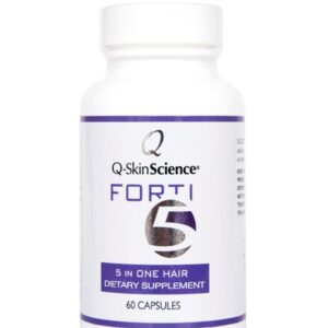 Quintessence Forti5 Hair Growth Nutritional Supplement and Vitamins with 5 Plus1 Key Substances, 1 Month Supply - 60 Caps.