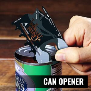 Wallet Ninja Multitool Card – 18 in 1 Credit Card Multi-Tool (Bottle Opener, Can Opener, Screwdrivers, Phone Stand & More) – Black