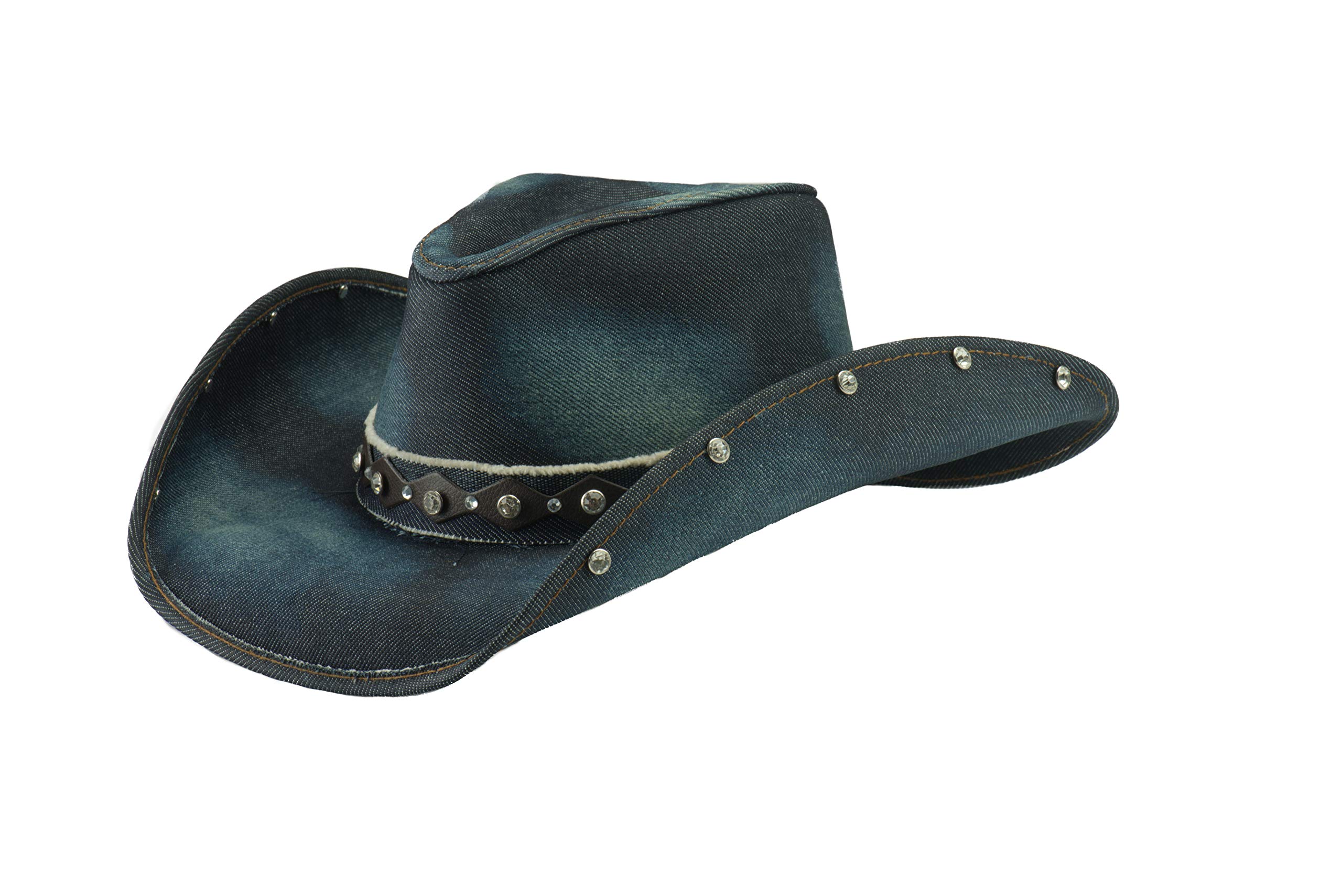 Better Than Yesterday Blue Denim Western Hat Extra Large