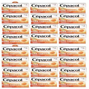 cepacol maximum strength throat drop lozenges, honey lemon, 16 count (pack of 24)