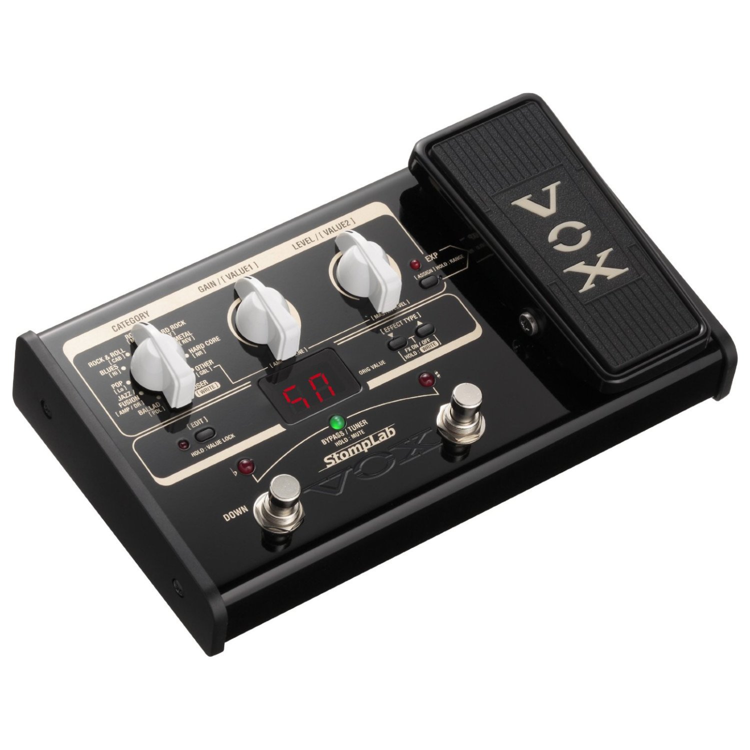 Vox Stomplab IIG 2G Guitar Multi-Effects Pedal w/Built-In Expression Pedal and Power Supply