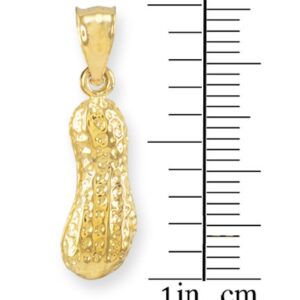 Trendy Necklaces 14k Yellow Gold Peanut Charm Pendant