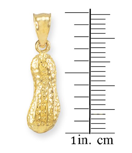 Trendy Necklaces 14k Yellow Gold Peanut Charm Pendant