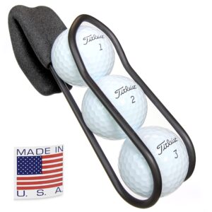 golf ball holder - pro with quick-draw release (black)