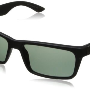 Dot Dash Lads Polarized Wayfarer Sunglasses, Black Satin, 56 mm