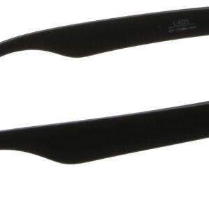 Dot Dash Lads Polarized Wayfarer Sunglasses, Black Satin, 56 mm