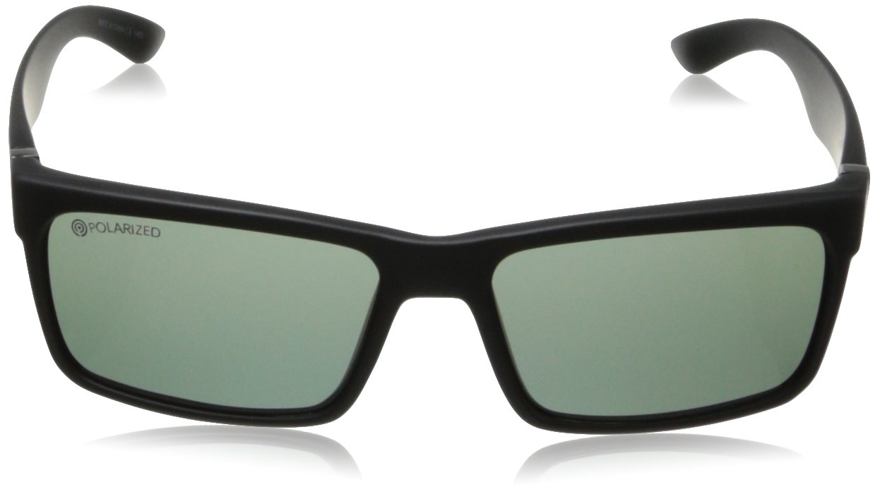 Dot Dash Lads Polarized Wayfarer Sunglasses, Black Satin, 56 mm