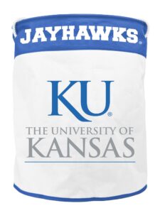 duck house ncaa kansas jayhawks canvas laundry basket with braided rope handles