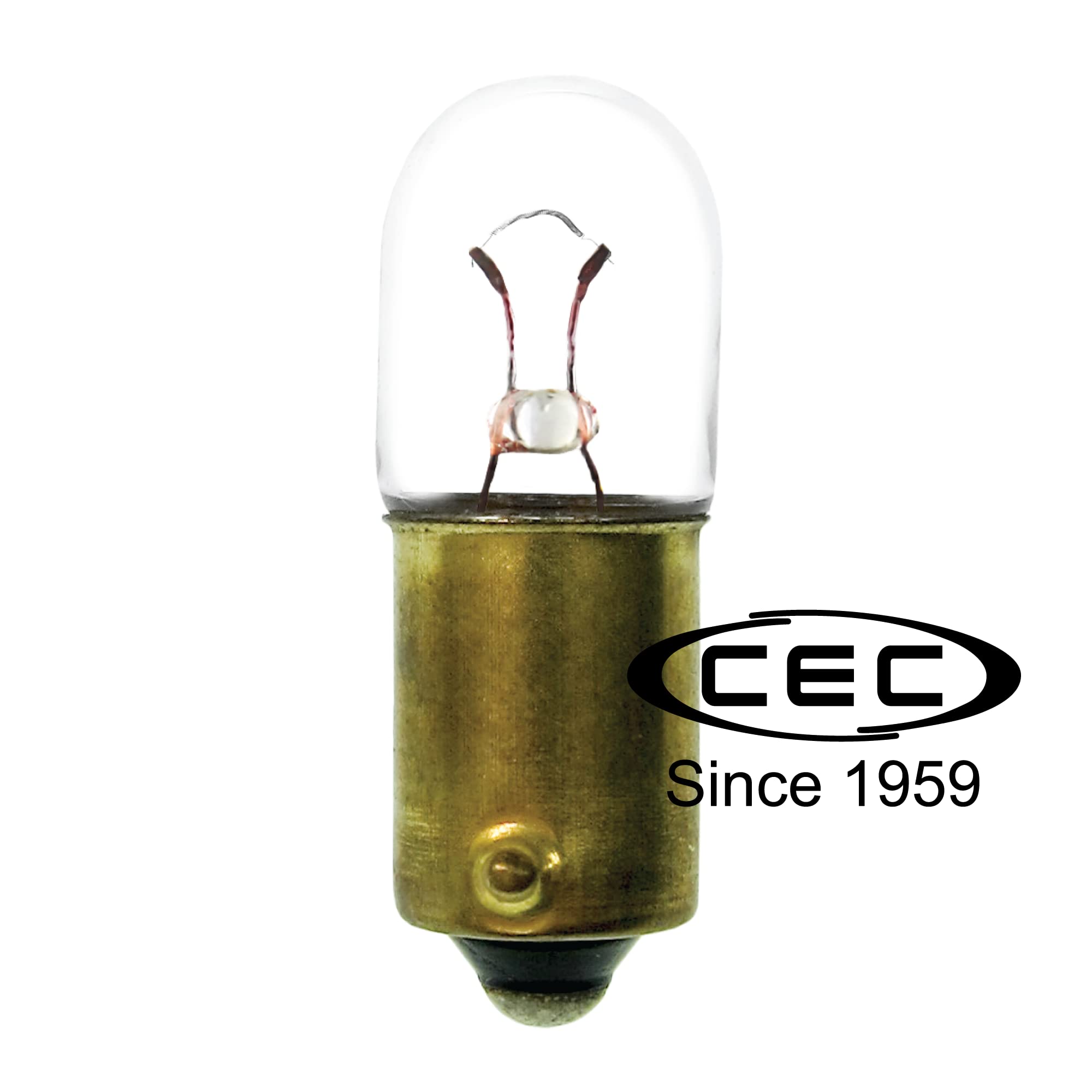 CEC Industries 755 Light Bulb, 6.3V, 0.945W, T-3.25 Shape, BA9s Standard Base (10-Pack)