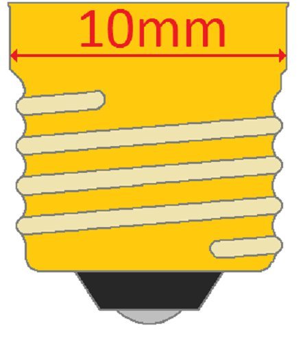 CEC Industries 245 Miniature Bulb, 2.46V, 1.23W, G3.5 Shape, E10 Miniature Screw Base (10-Pack)