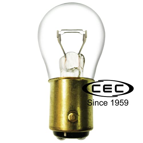 CEC Industries #1157 Bulbs, 12.8/14 V, 26.88/8.26 W, BAY15d Base, S-8 shape (Box of 10)