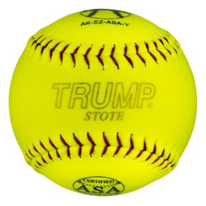 trump stote 1 dozen asa 12" softballs - 44cor/.375 compression (ak-ez-asa-y) 12 balls