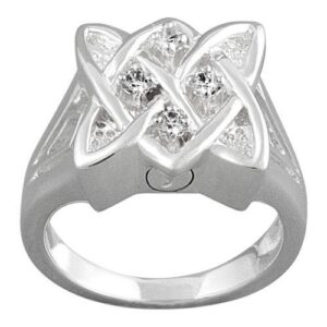 Perfect Memorials Celtic Knot Sterling Silver Cremation Ring - Size 11