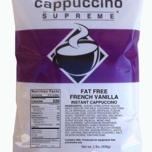 Cappuccino Supreme 2 lb bag Fat Free French Vanilla Instant Cappuccino Mix