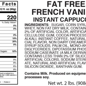 Cappuccino Supreme 2 lb bag Fat Free French Vanilla Instant Cappuccino Mix