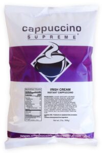 cappuccino supreme 2 lb bag irish cream instant cappuccino mix