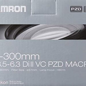 Tamron 16-300mm F/3.5-6.3 Di-II VC PZD All-In-One Zoom for Nikon DX DSLR Cameras