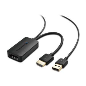 cable matters hdmi to displayport adapter (hdmi to dp adapter) with 4k video resolution support