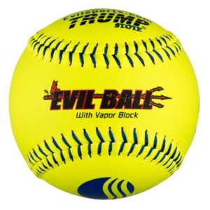 1 dozen evil ball usssa 12" softballs - 40cor/.325 compression (mp-evil-clas-y-2) classic m