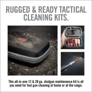 Real Avid Shotgun Cleaning Kit I 12 Gauge and 20 Gauge Cleaning Kit I Portable Shot Gun Trap Shooting Accessories Pouch Kit with Gun Cleaning Supplies,black