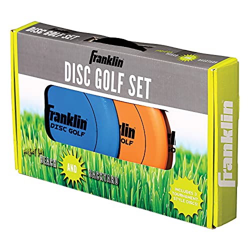 Franklin Sports Pro Disc Golf Discs Set - Equipment Starter Kit- Driver, Mid-Range, Putter Discs Included - Full Frolf - Professional Set