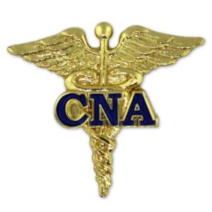 pinmart's caduceus nursing enamel lapel pin - ideal cna or medical assistant badge - patient care technician accessories for lanyards and nursing scrubs or cna graduation gifts and pinning ceremonies