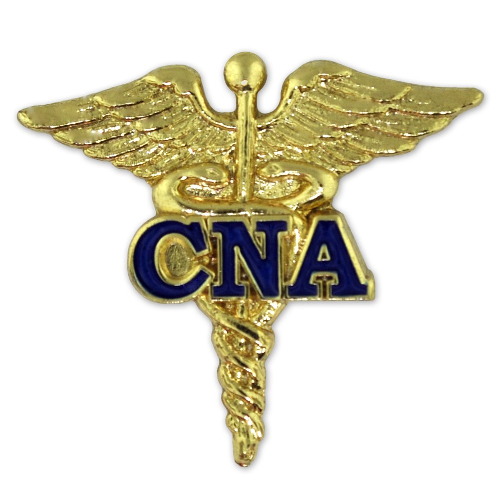 PinMart's Caduceus Nursing Enamel Lapel Pin - Ideal CNA or Medical Assistant Badge - Patient Care Technician Accessories for Lanyards and Nursing Scrubs or CNA Graduation Gifts and Pinning Ceremonies