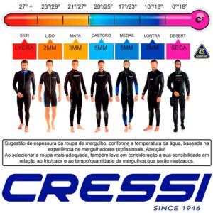 Cressi Maya 2.5 mm, Black/Red, XL