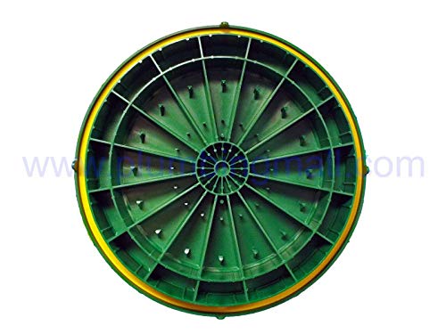 TUF-Tite 24" Heavy Duty Flat Riser Lid for TUF-Tite Risers or Corrugated Pipe Risers, Green